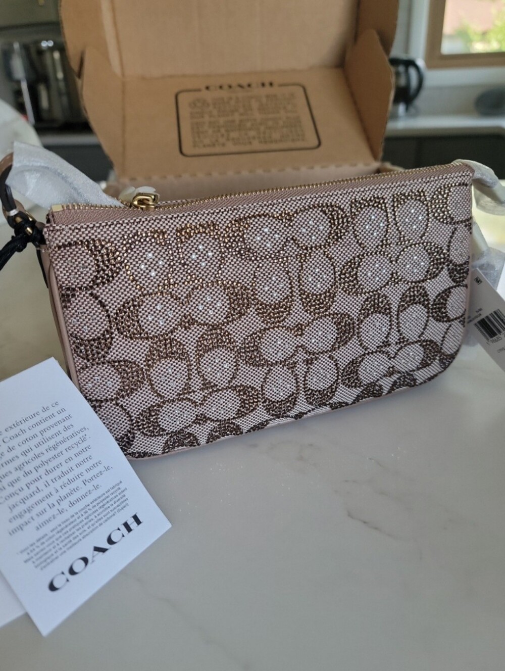 Coach Plaza Bag In Signature Crystal Jacquard
